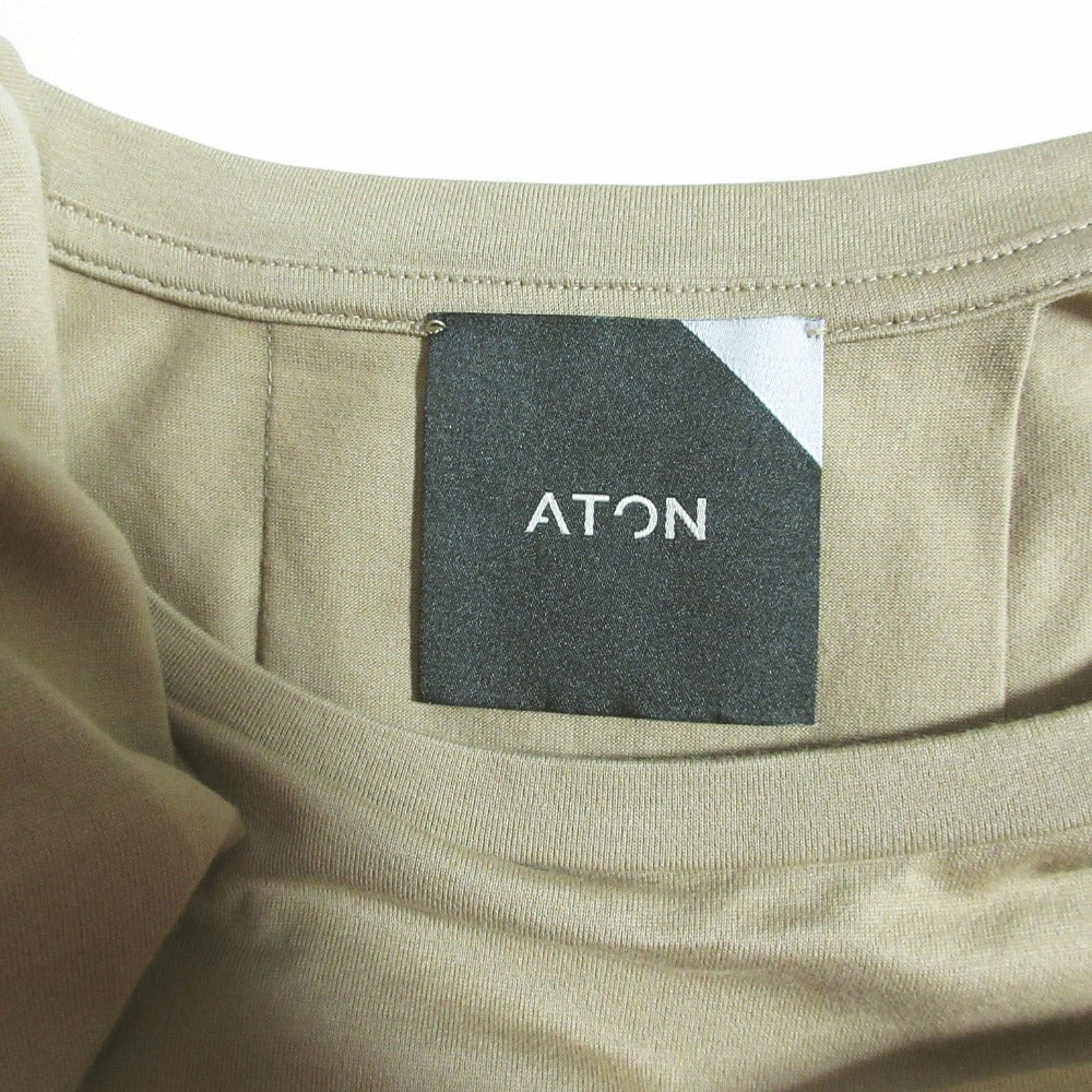 ATON アシンメトリー レイヤードTシャツ ロングカットソー