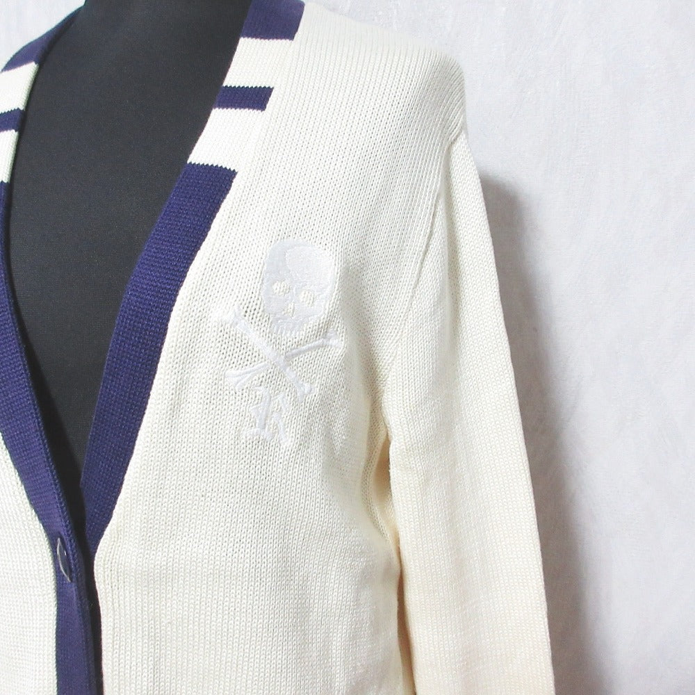ラルフ ローレン ラグビー スカル 刺繍 ウール カーディガン