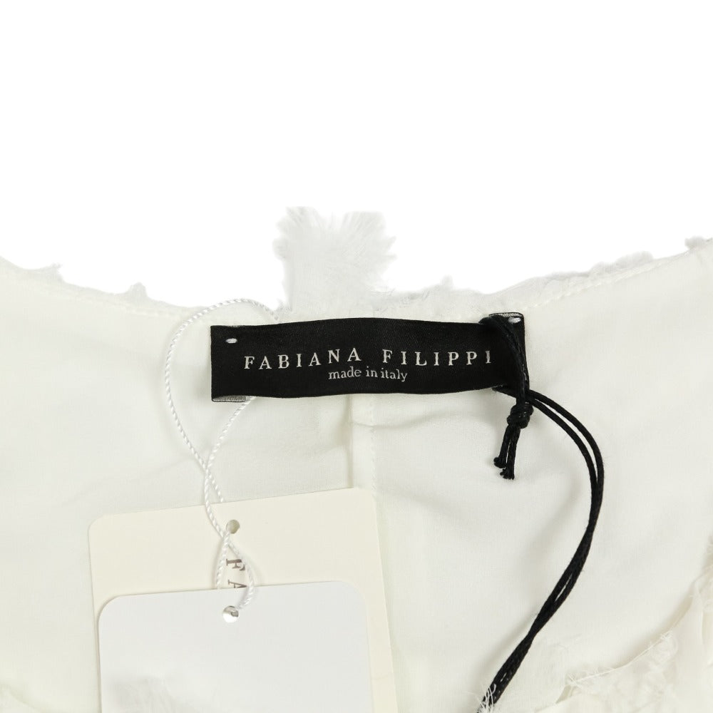 FABIANA FILIPPI フェザー チュール ノースリーブカットソー