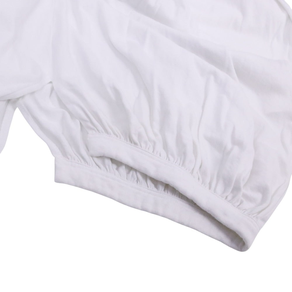 Y's フリース パッチ アシメ コットン 長袖 Tシャツ