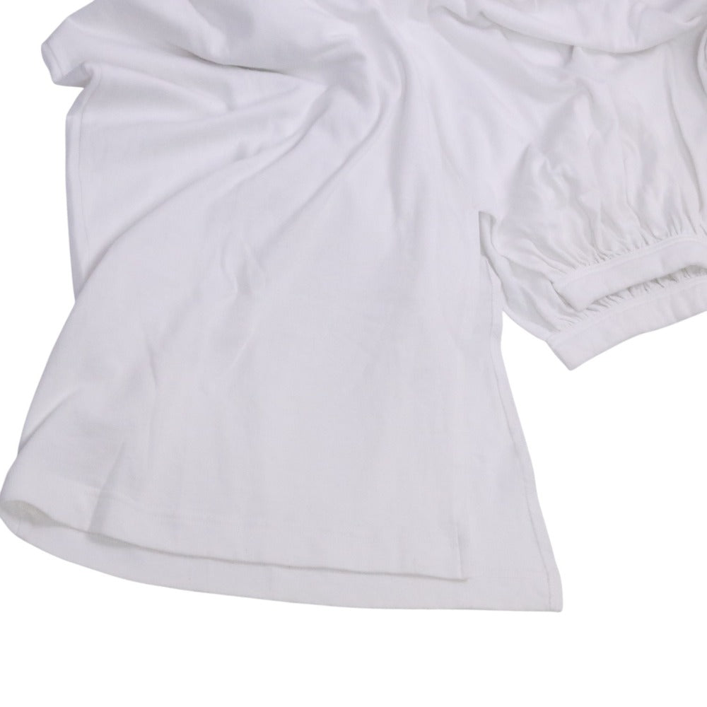 Y's フリース パッチ アシメ コットン 長袖 Tシャツ