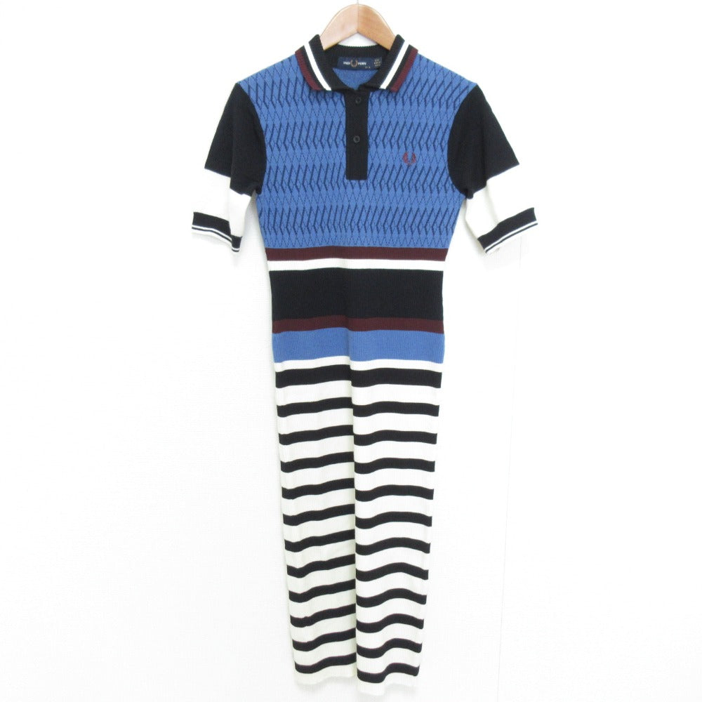 FRED PERRY ジャカード ロング ニット ドレス