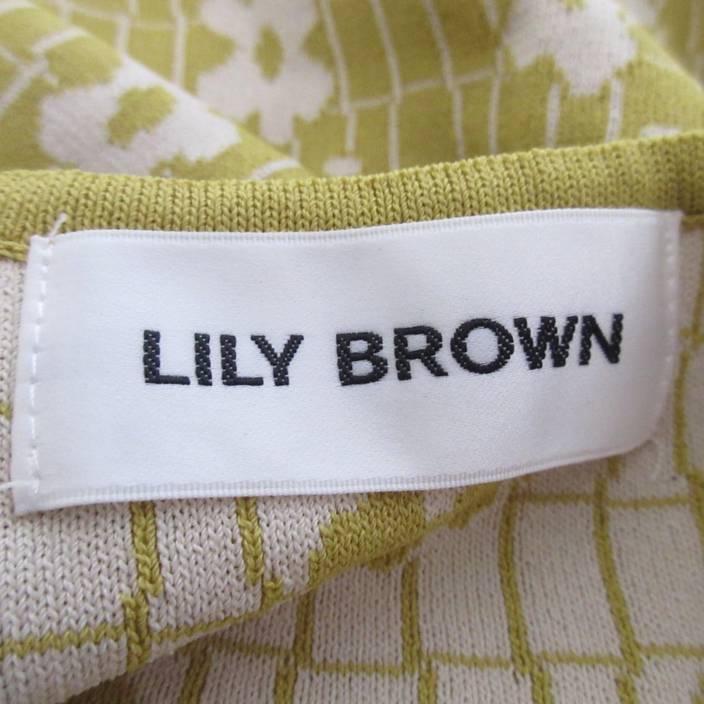 Lily Brown マーメイド ジャカード ニット ドレス