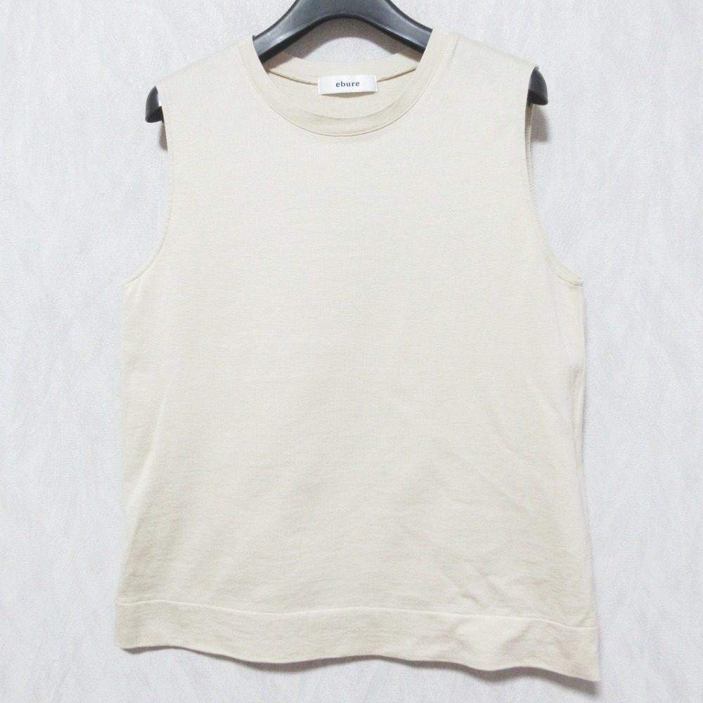 ebure クルーネックノースリーブカットソー