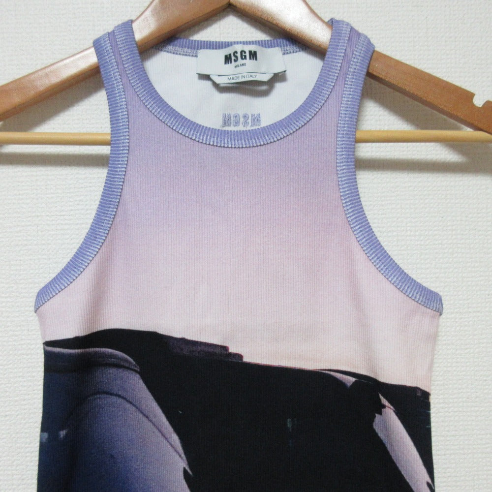 MSGM タンクトップ ノースリーブカットソー