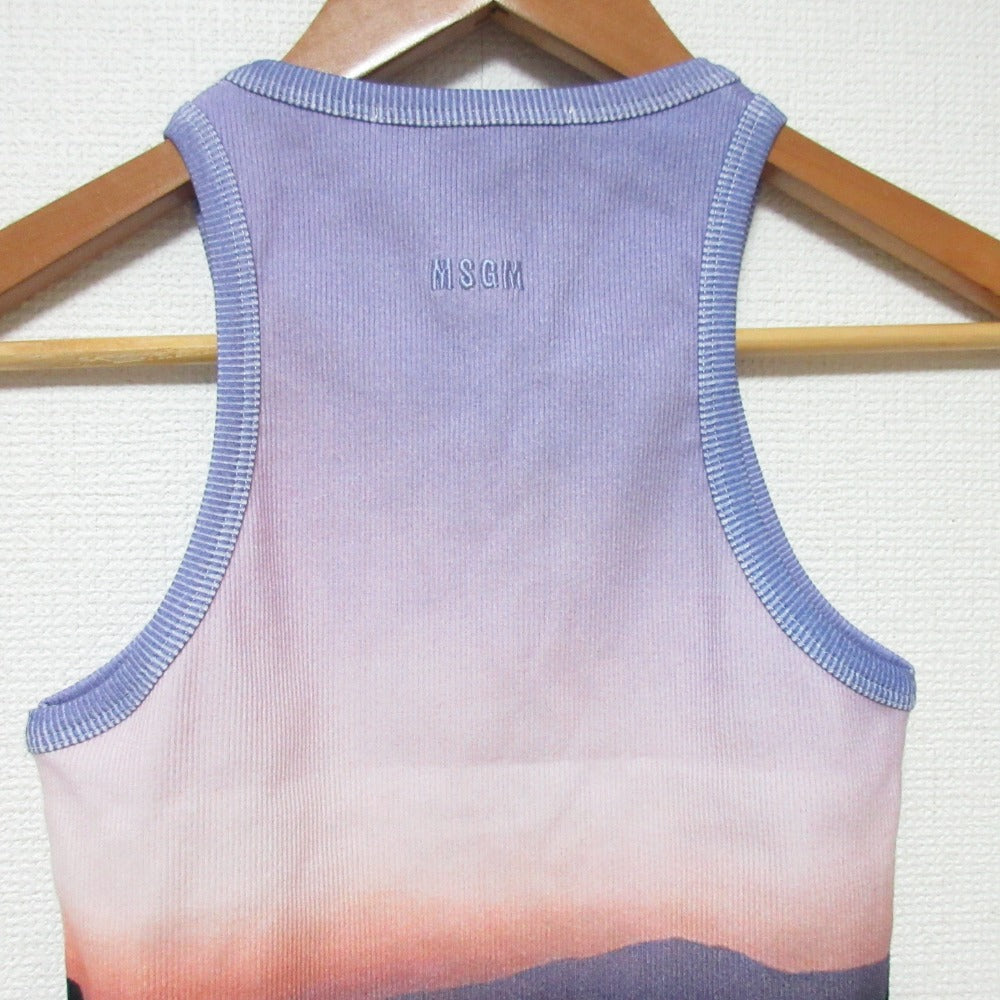 MSGM タンクトップ ノースリーブカットソー