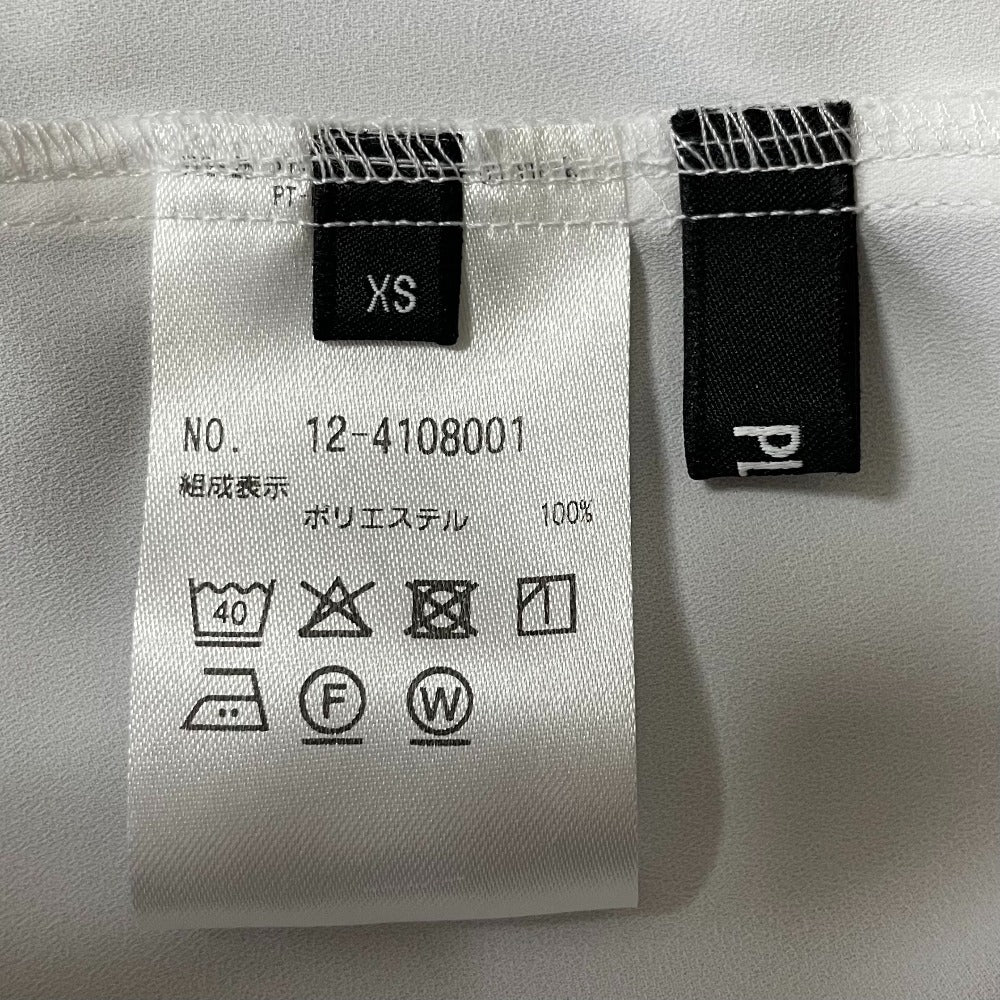 PLST ジョーゼット パール ボタン ブラウス