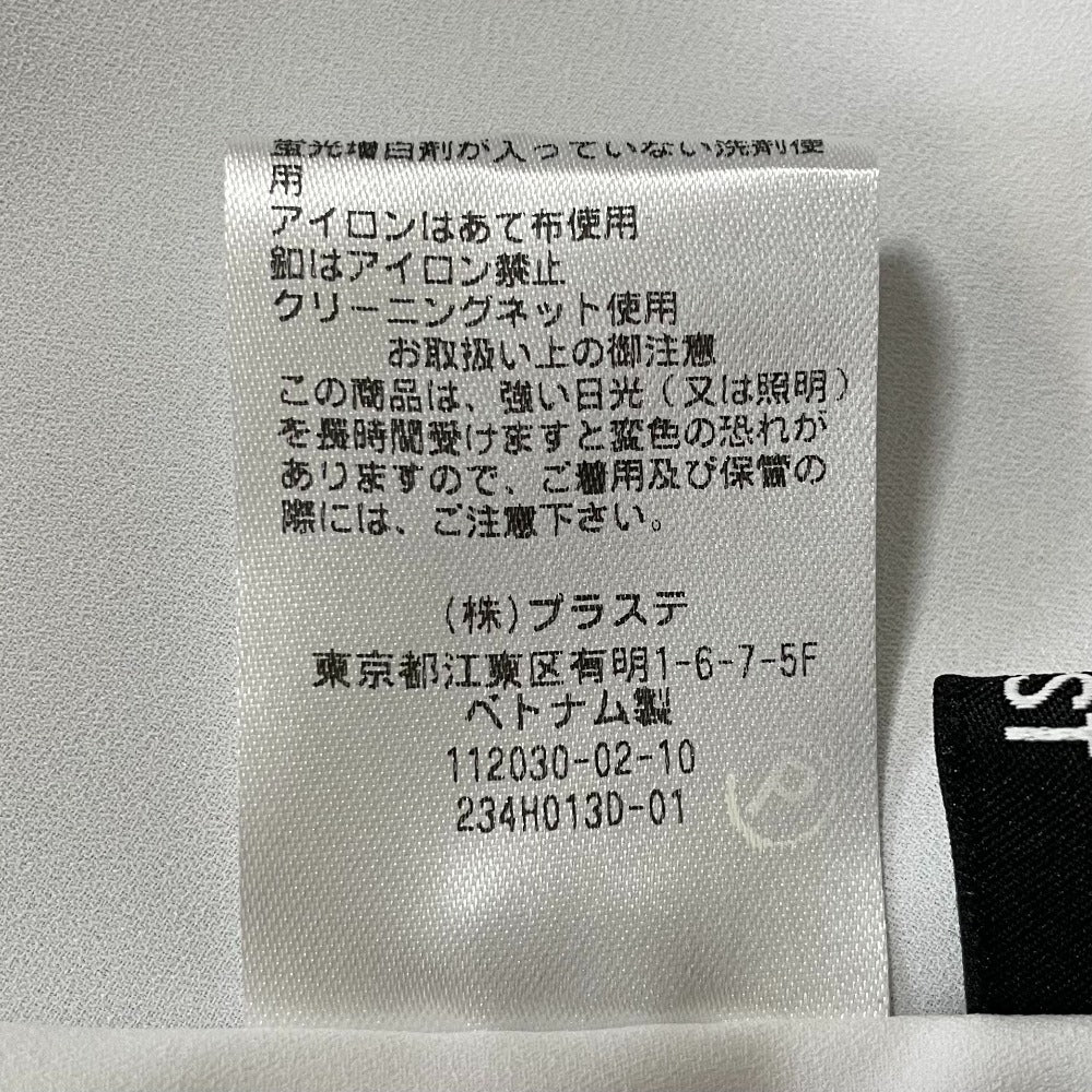 PLST ジョーゼット パール ボタン ブラウス