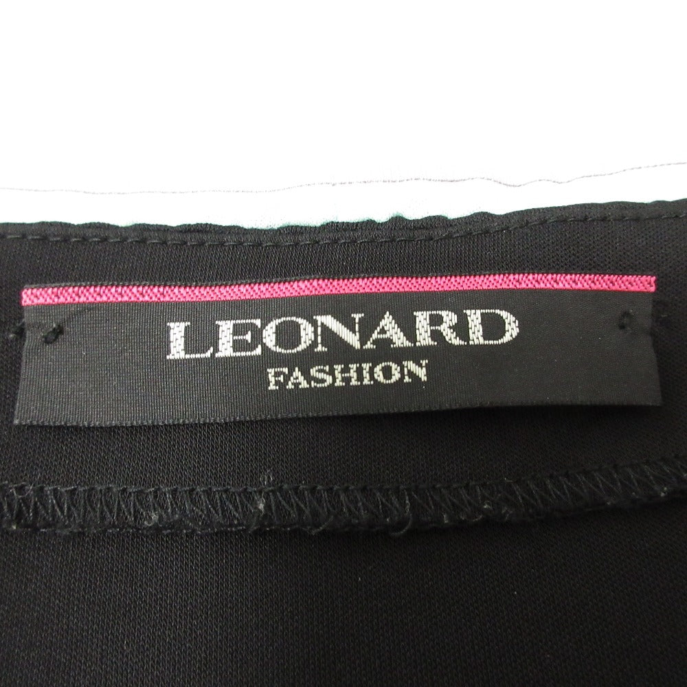 LEONARD フラワー プリント トリム ドレス