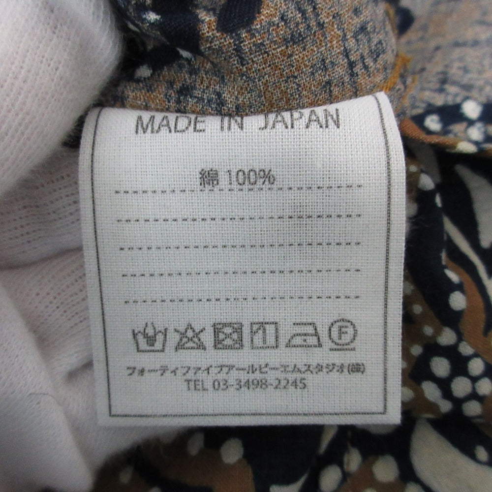 45R バティックプリント コットン 半袖シャツ