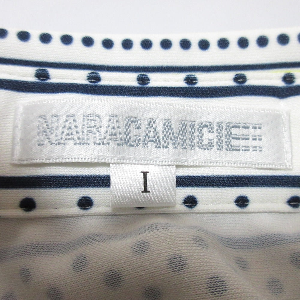 NARACAMICIE フラワープリント ボウタイ 長袖ブラウス