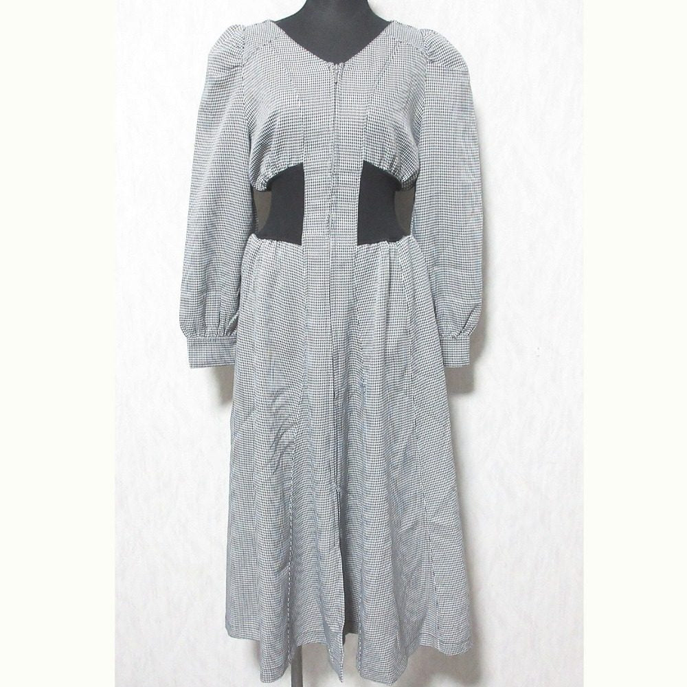 And Couture ハウンドトゥース ロング ドレス