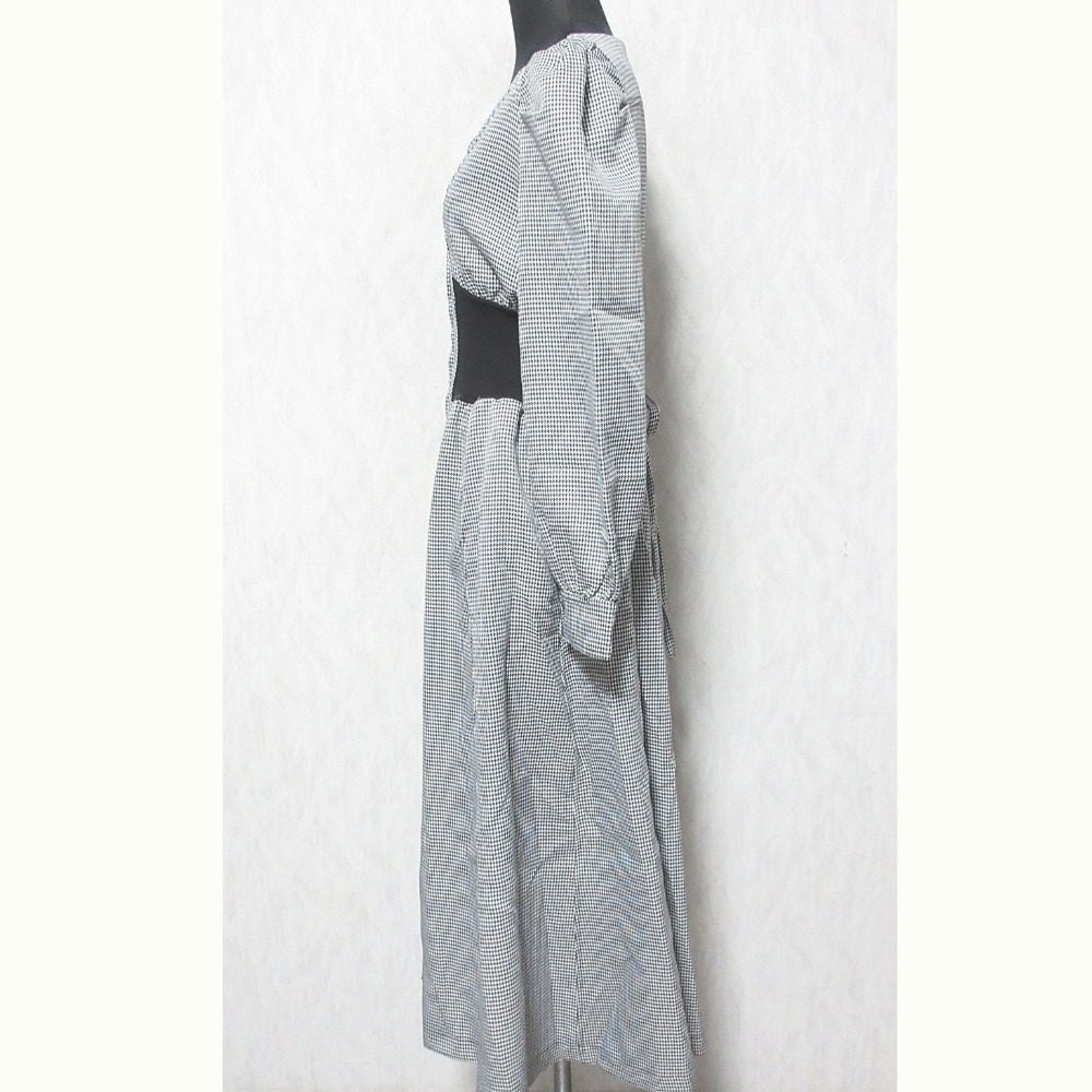 And Couture ハウンドトゥース ロング ドレス