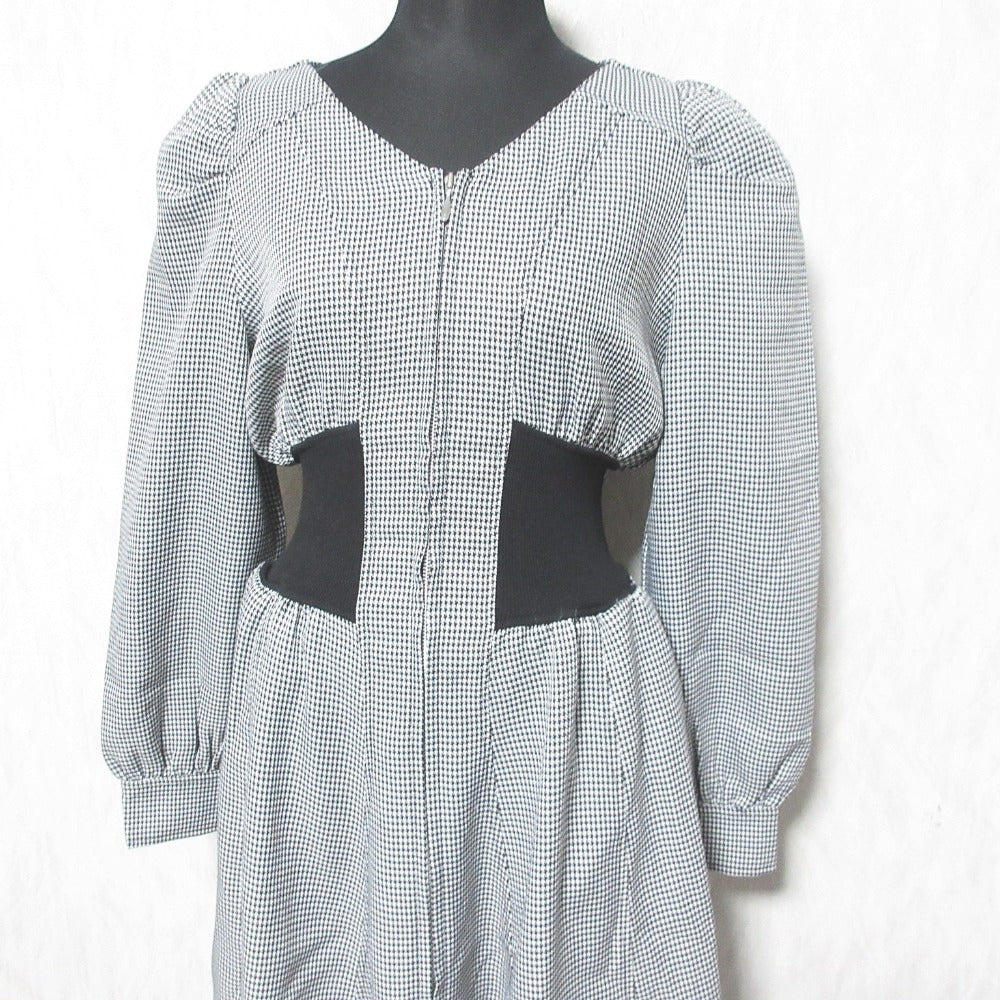 And Couture ハウンドトゥース ロング ドレス