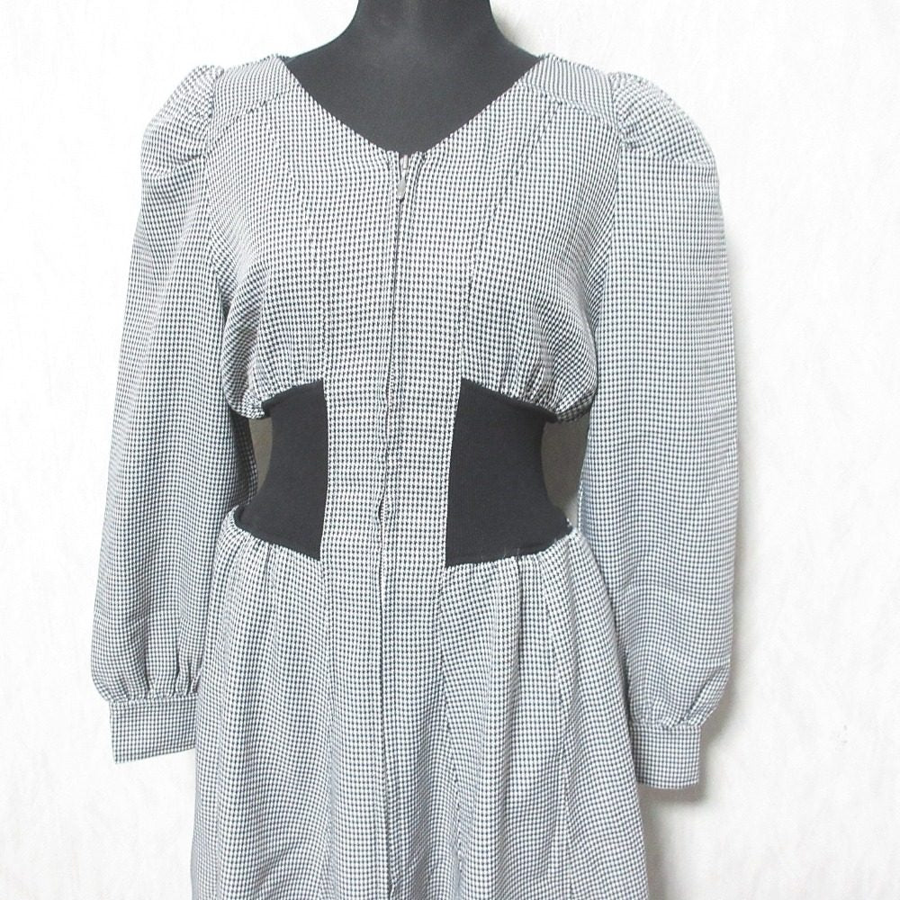 And Couture ハウンドトゥース ロング ドレス