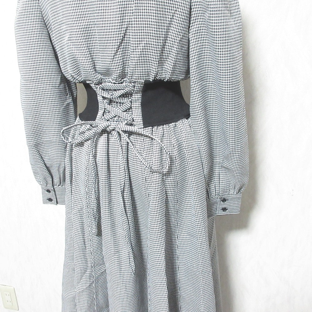 And Couture ハウンドトゥース ロング ドレス