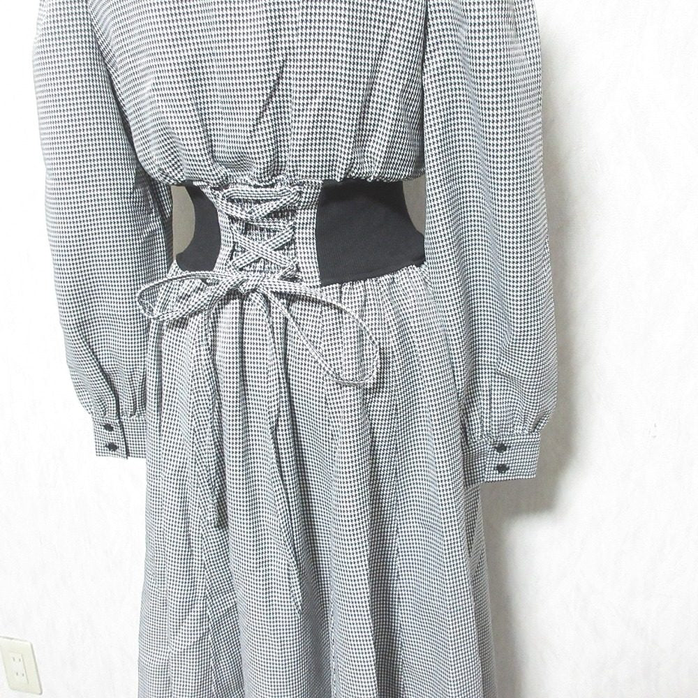 And Couture ハウンドトゥース ロング ドレス