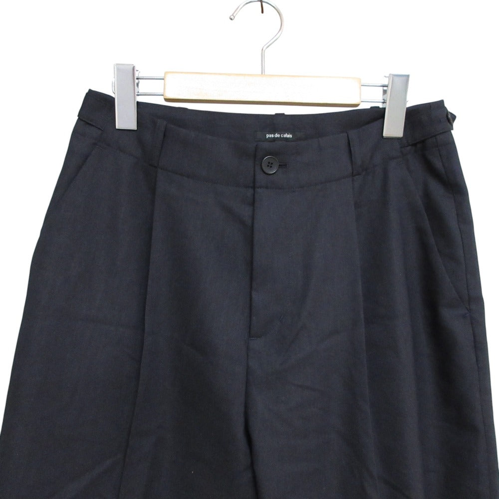 pas de calais コットン リネン テーパード パンツ