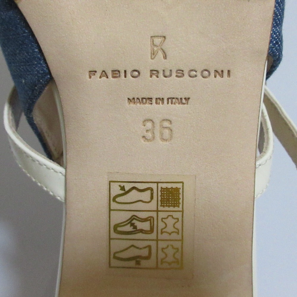 Fabio Rusconi バイカラースクエアトゥ2wayサンダル