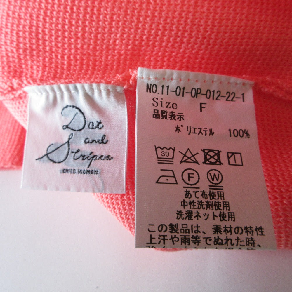 Dot and Stripes CHILD WOMAN AMOSSA ミラノ リブ ドレス