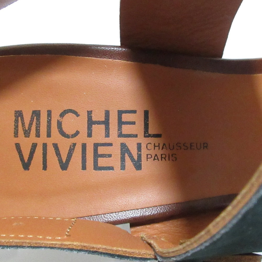 MICHEL VIVIEN ダブルベルトハイヒールサンダル