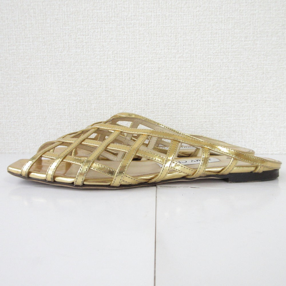 ジミーチュウ スクエアトゥフラットミュールサンダル