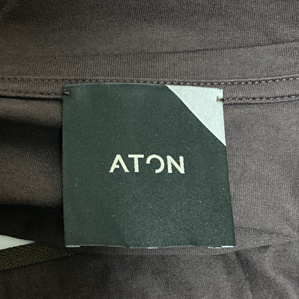 ATON ラウンド ヘム ロング Tシャツ