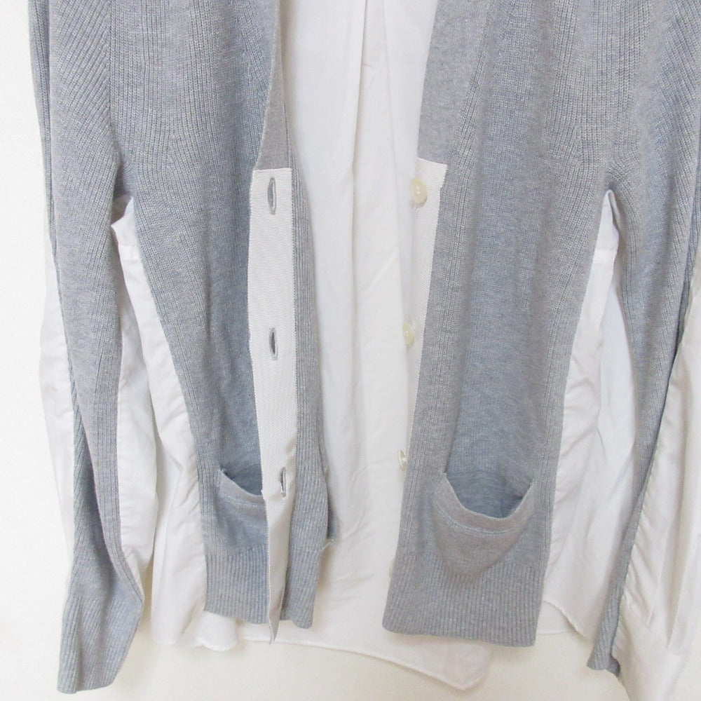 Sacai ドッキング ウール カーディガン
