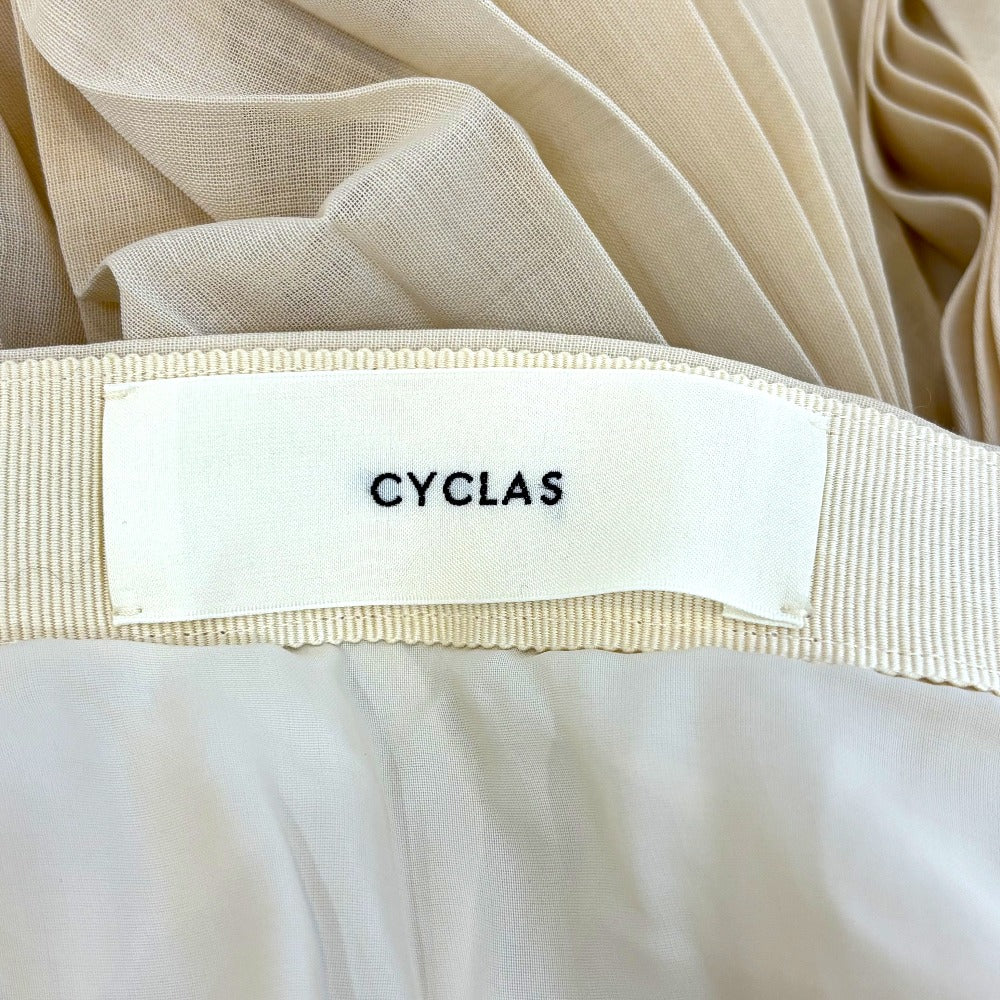 CYCLAS リボン ランダム プリーツ ロング スカート