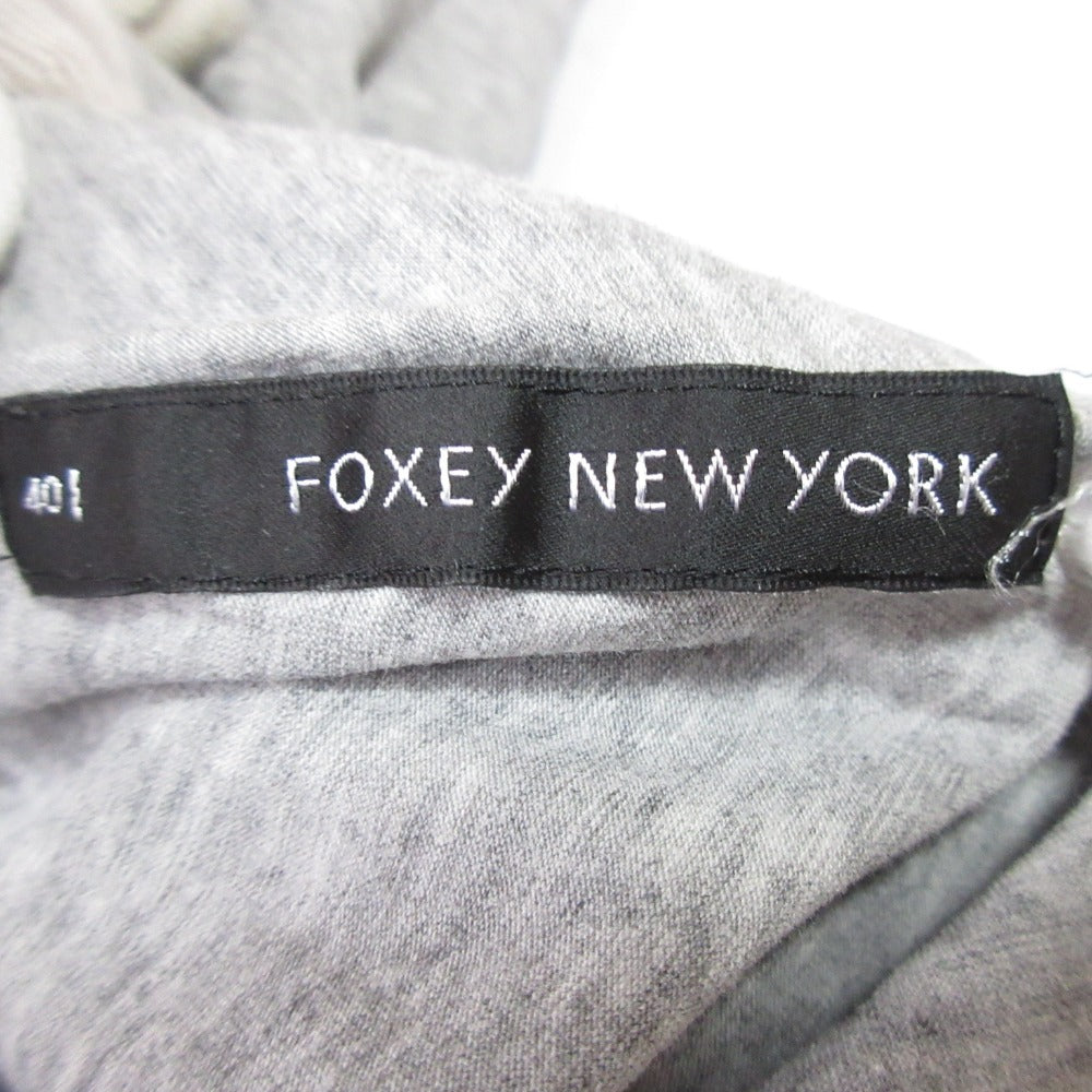FOXEY NEW YORK ストレッチフリルヘムノースリーブチュニック