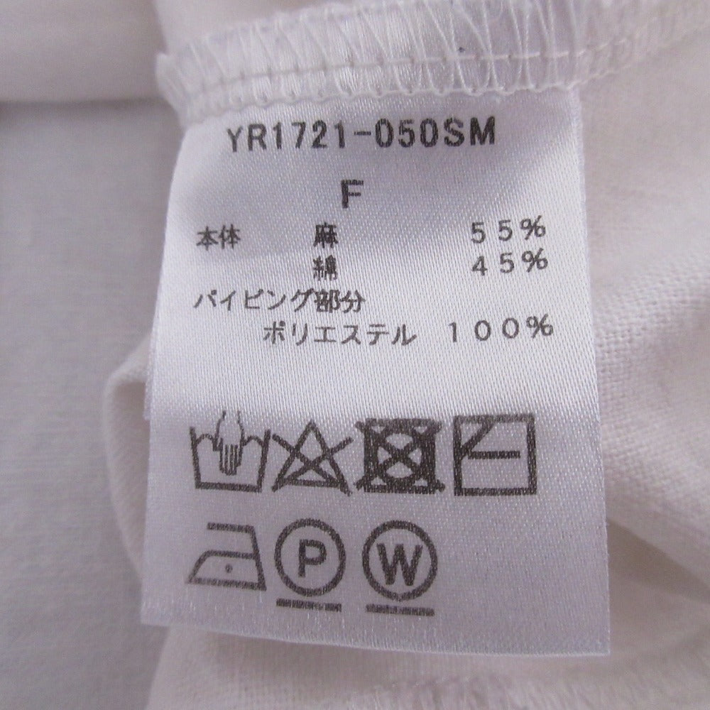 yori リネンノースリーブブラウス