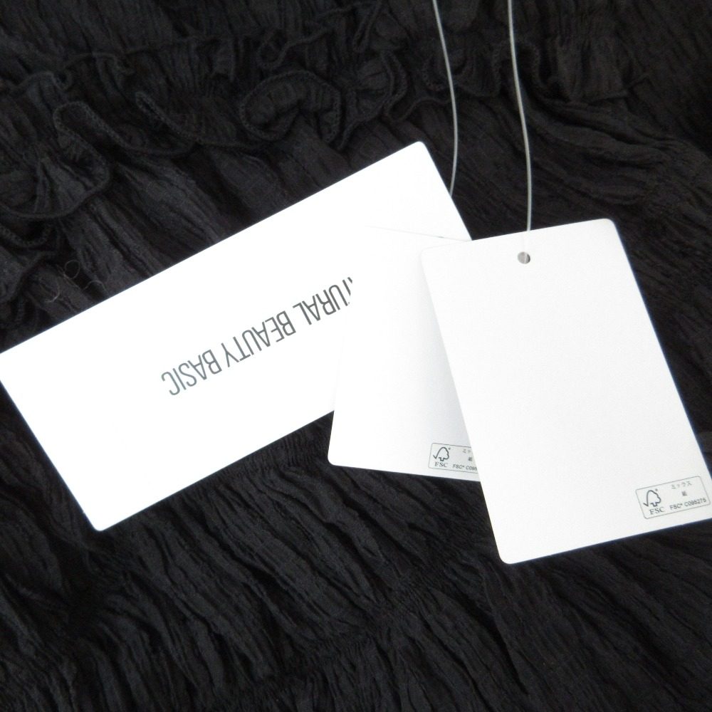NATURAL BEAUTY BASIC シアー チェック シャーリング ドレス