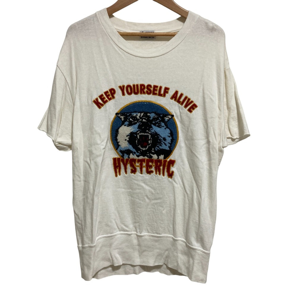 HYSTERIC GLAMOUR ウルフワッペンショートスリーブスウェットTシャツ