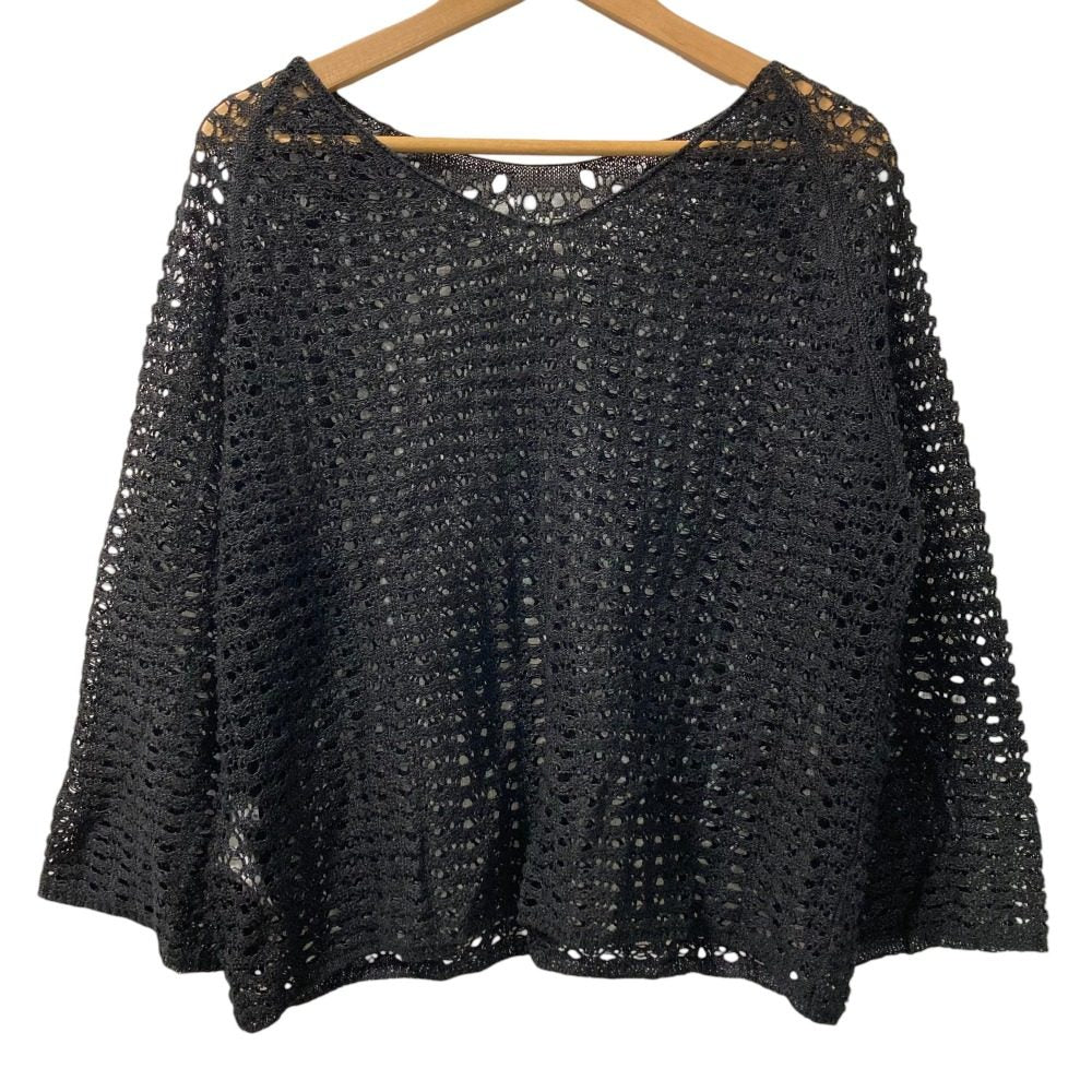 Liesse メッシュ ニット 長袖 ブラウス