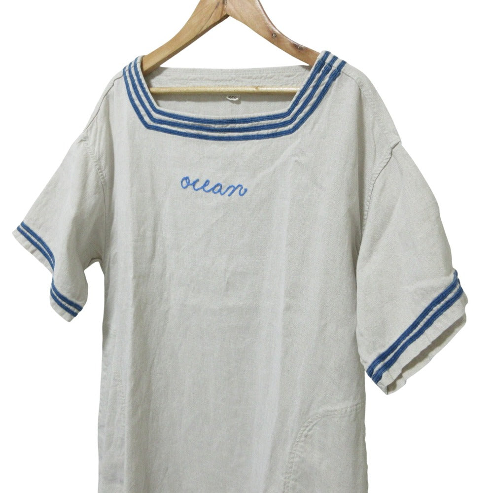 45R リネン ロング ドレス