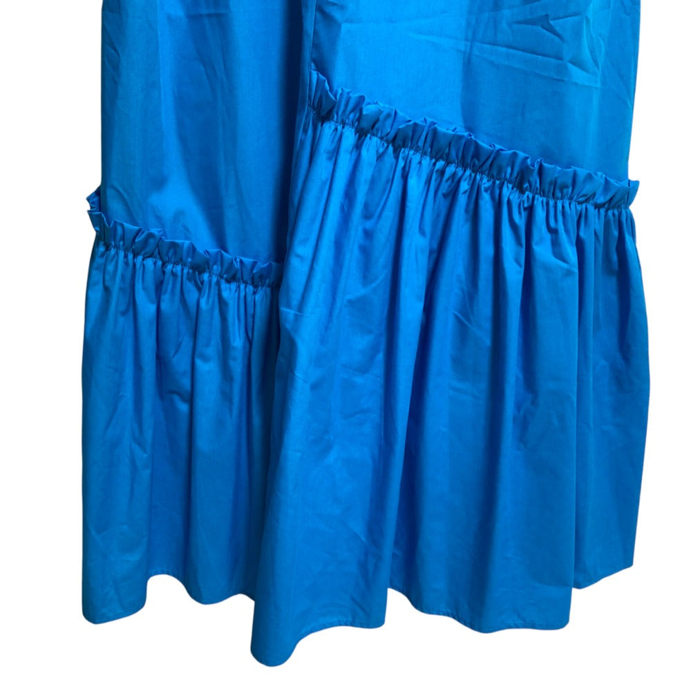 アビステ パフ スリーブ ロング ドレス