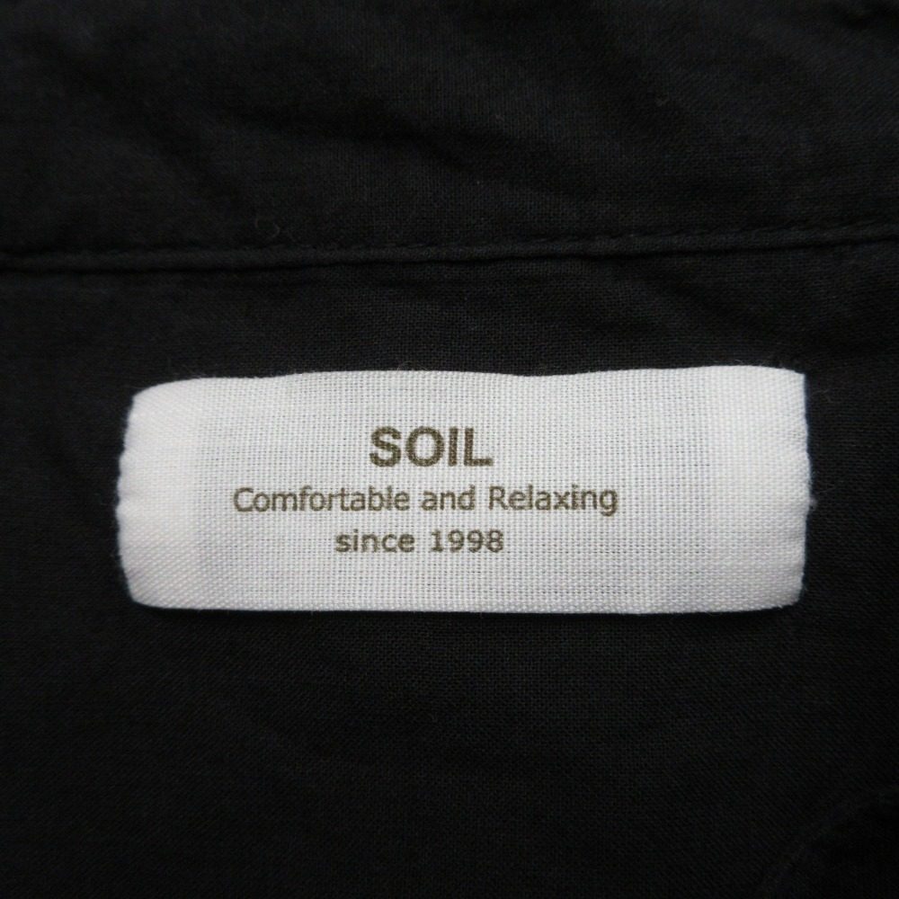SOIL フリル バンドカラー 長袖 シャツ