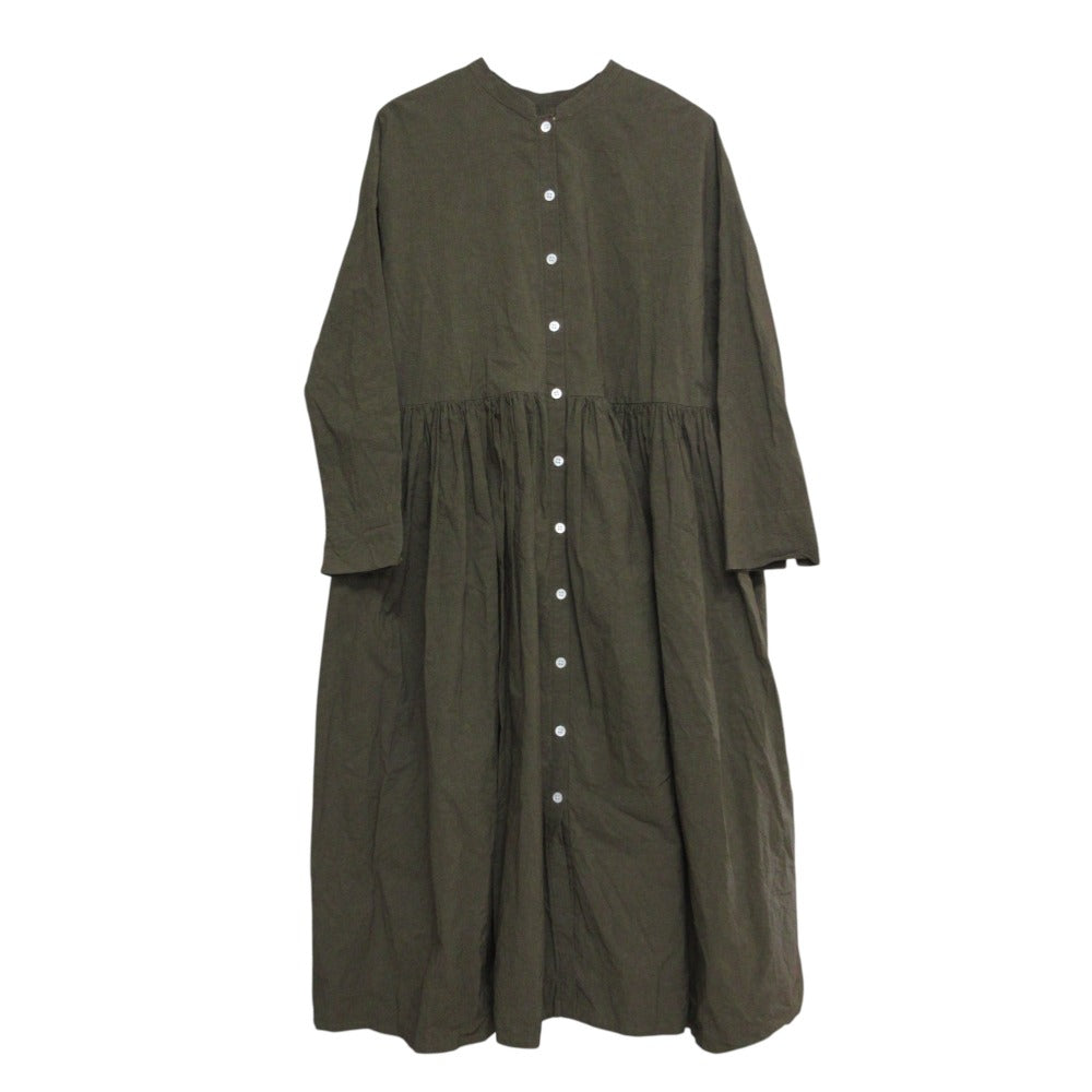 ガーゼ リネン ブレンド ロング シャツ ドレス