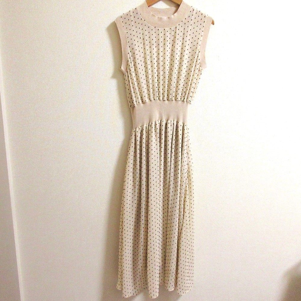 DRESSTERIOR ドット ジャカード ロング ドレス