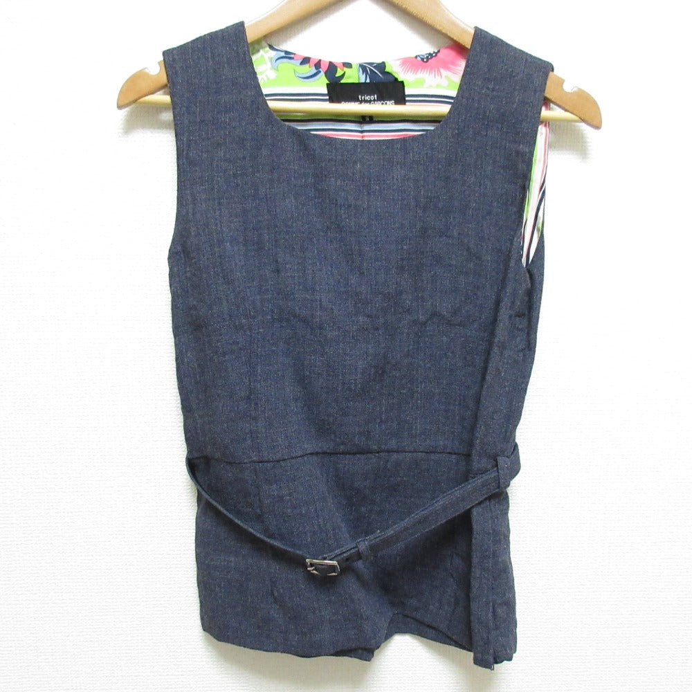 tricot COMME des GARCONS ウールリネン スリーブレスブラウス