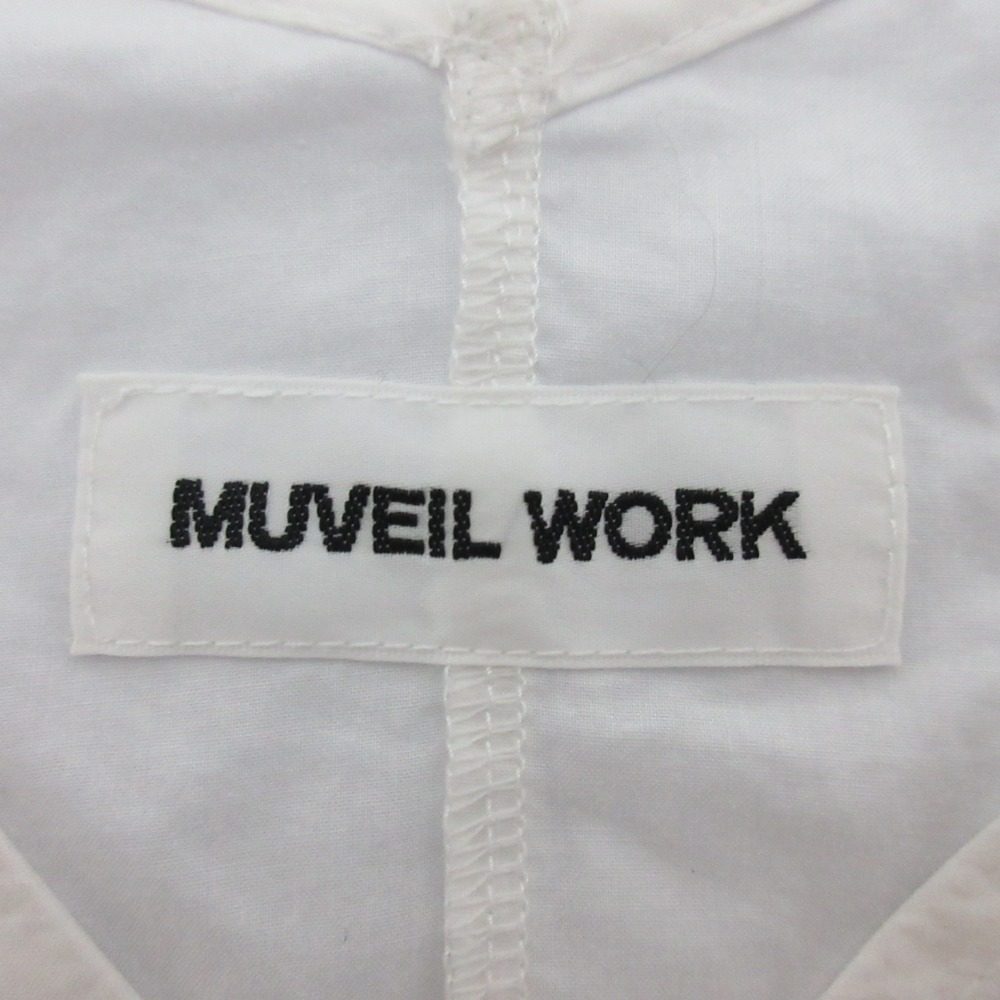 Muveil Work Vネック フレア スリーブ ドレス