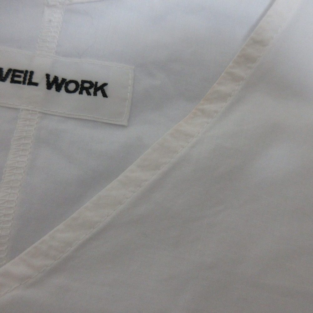 Muveil Work Vネック フレア スリーブ ドレス