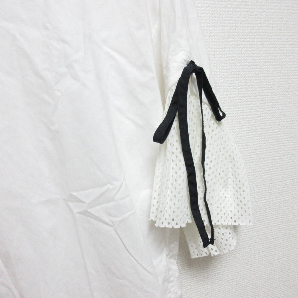Muveil Work Vネック フレア スリーブ ドレス