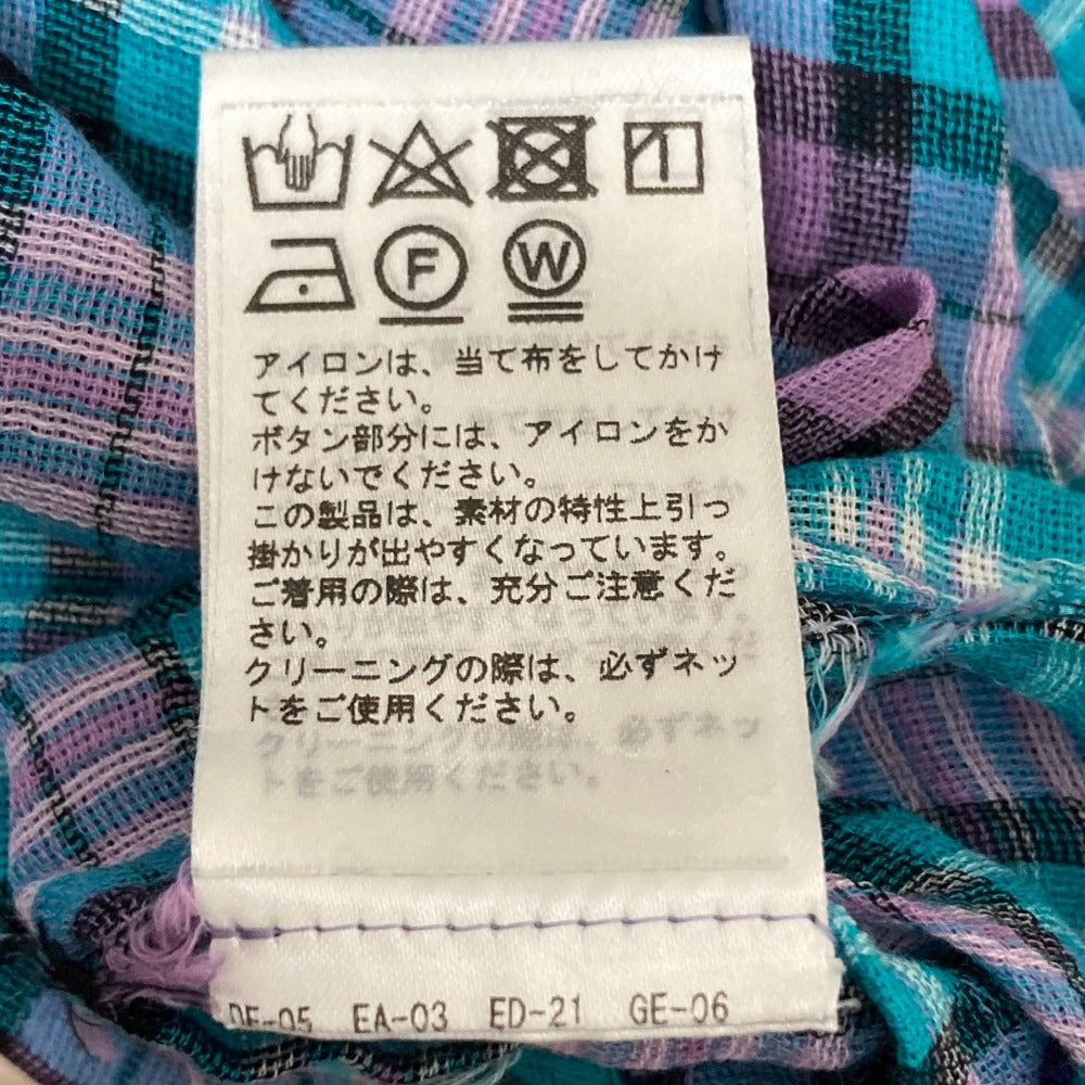 アカネ ウツノミヤ チェック ショート ブラウス