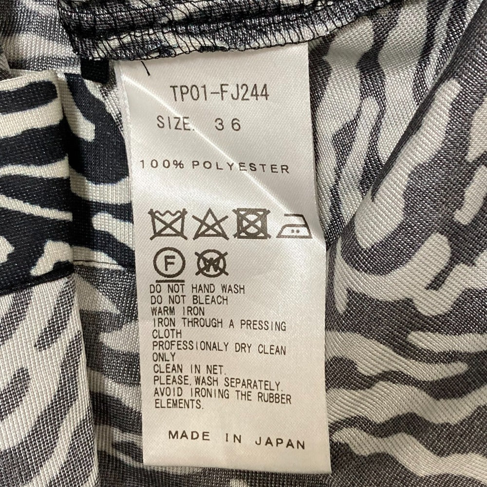 TOGA PULLA プリントショートスリーブバックオープンシャツ