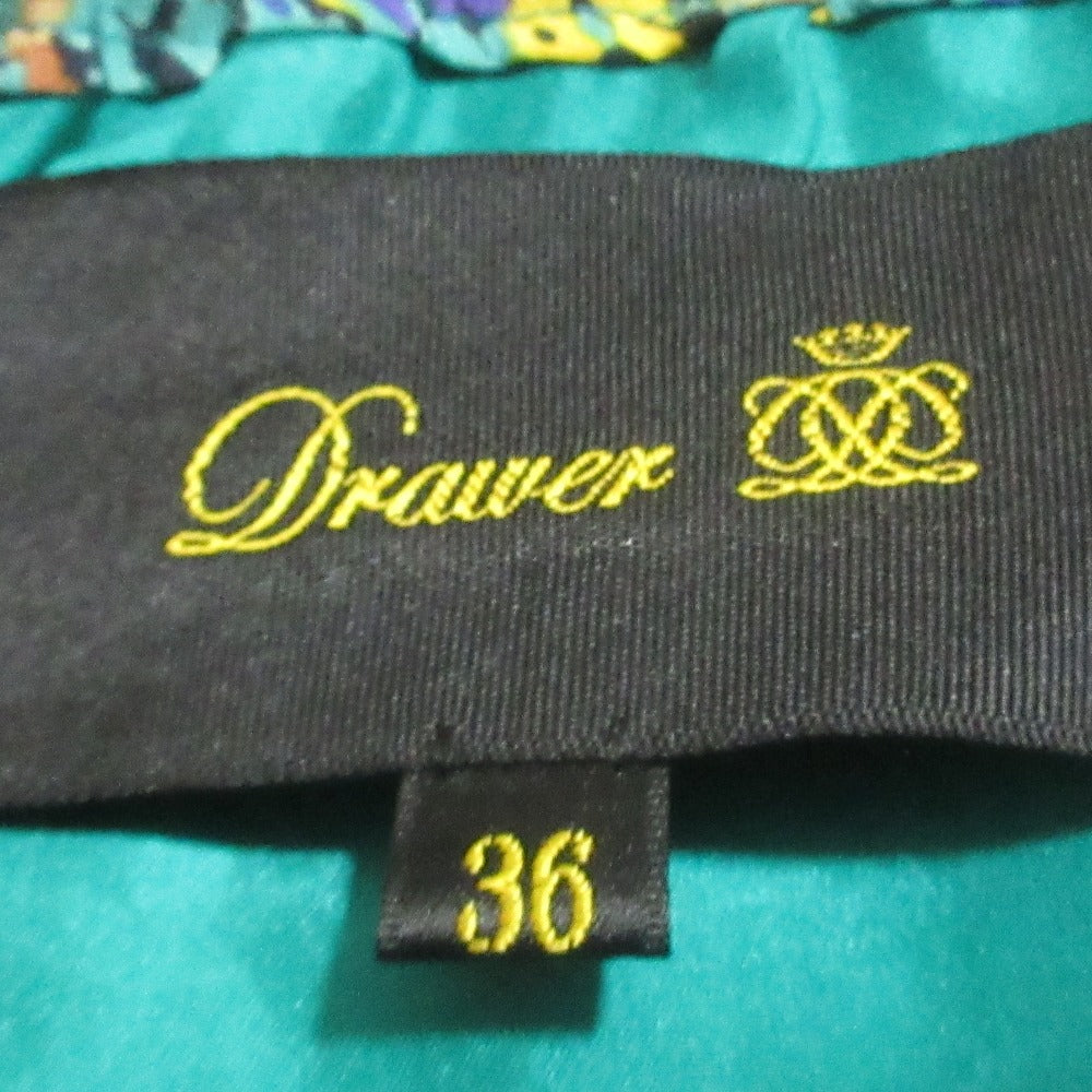 Drawer シルク フラワー プリント スカート