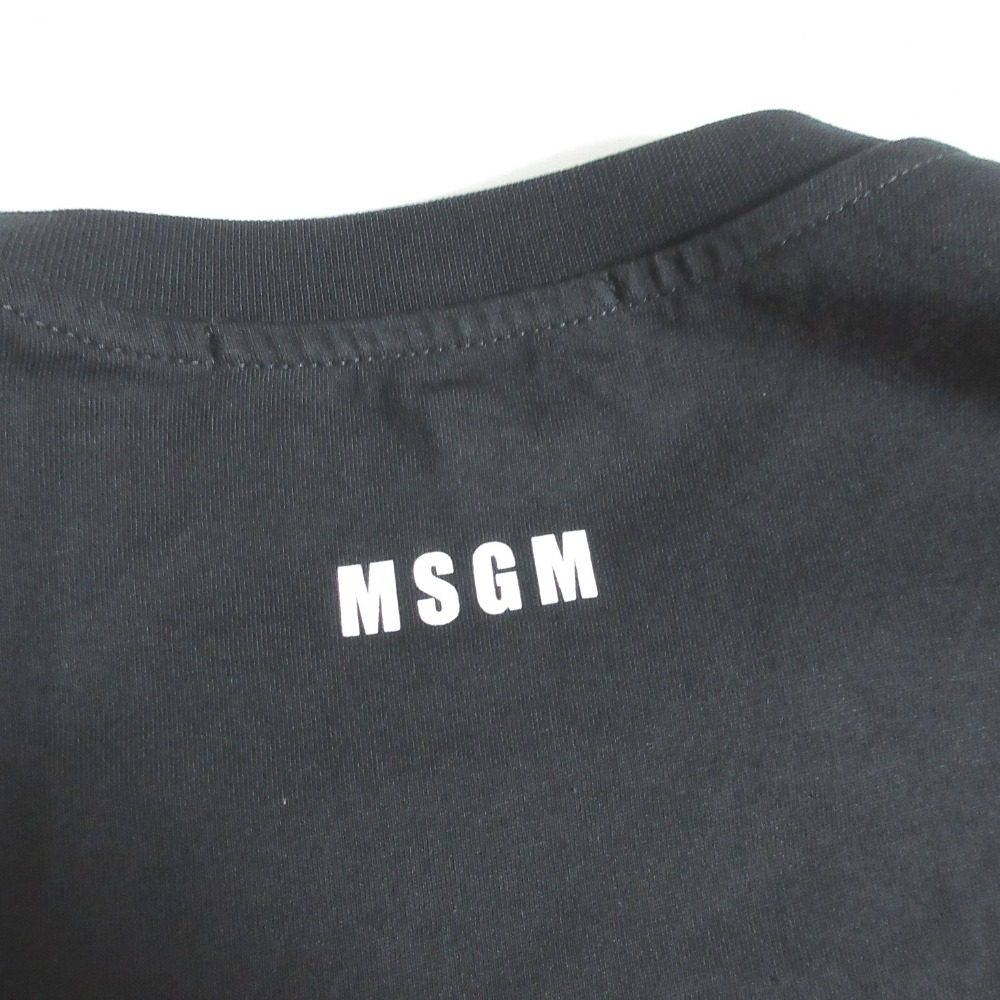 MSGM ショルダーリボン ノースリーブ コットン ワンピース