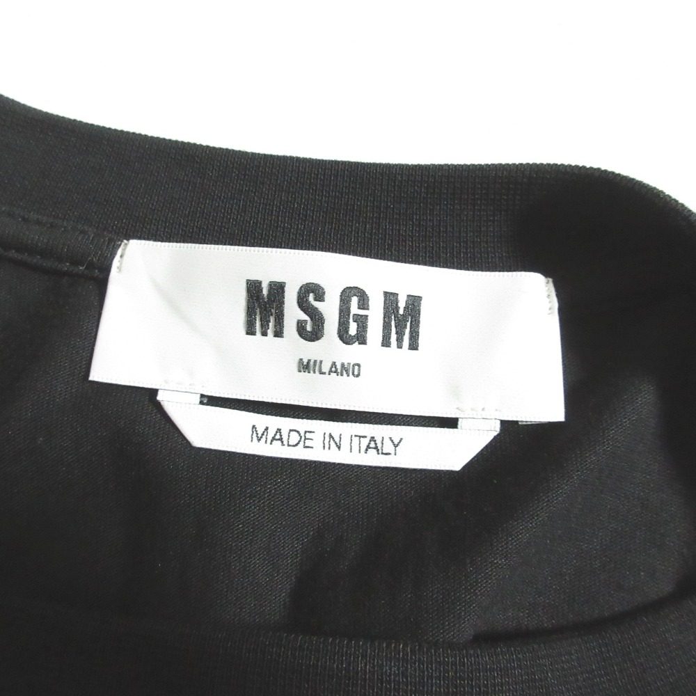 MSGM ショルダーリボン ノースリーブ コットン ワンピース