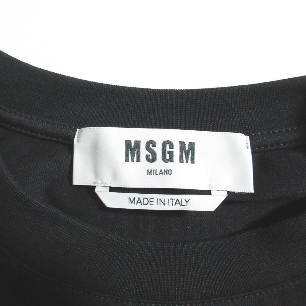 MSGM ショルダーリボン ノースリーブ コットン ワンピース