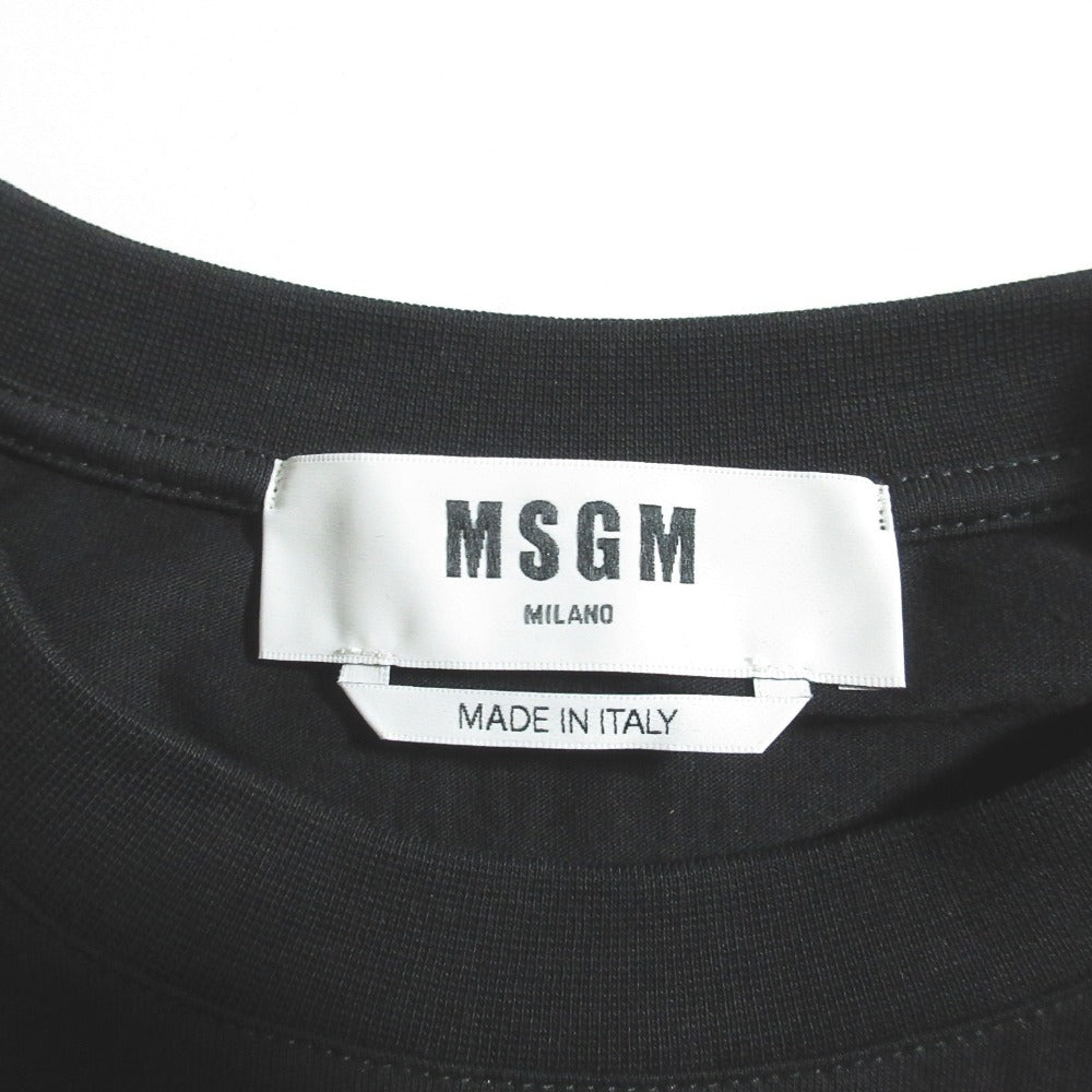 MSGM ショルダーリボン ノースリーブ コットン ワンピース